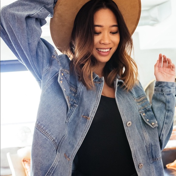 POL Embroidered and Embellished Denim Jacket - Picture 2 of 5